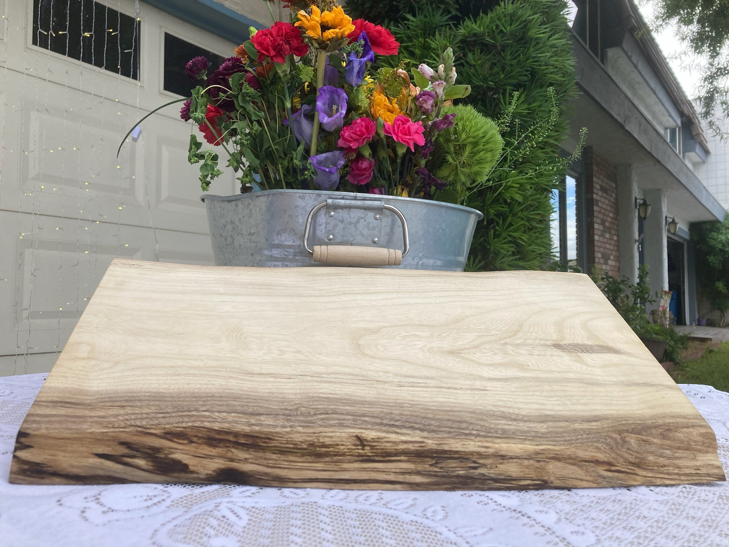 Live Edge Hackberry Charcuterie Serving Board