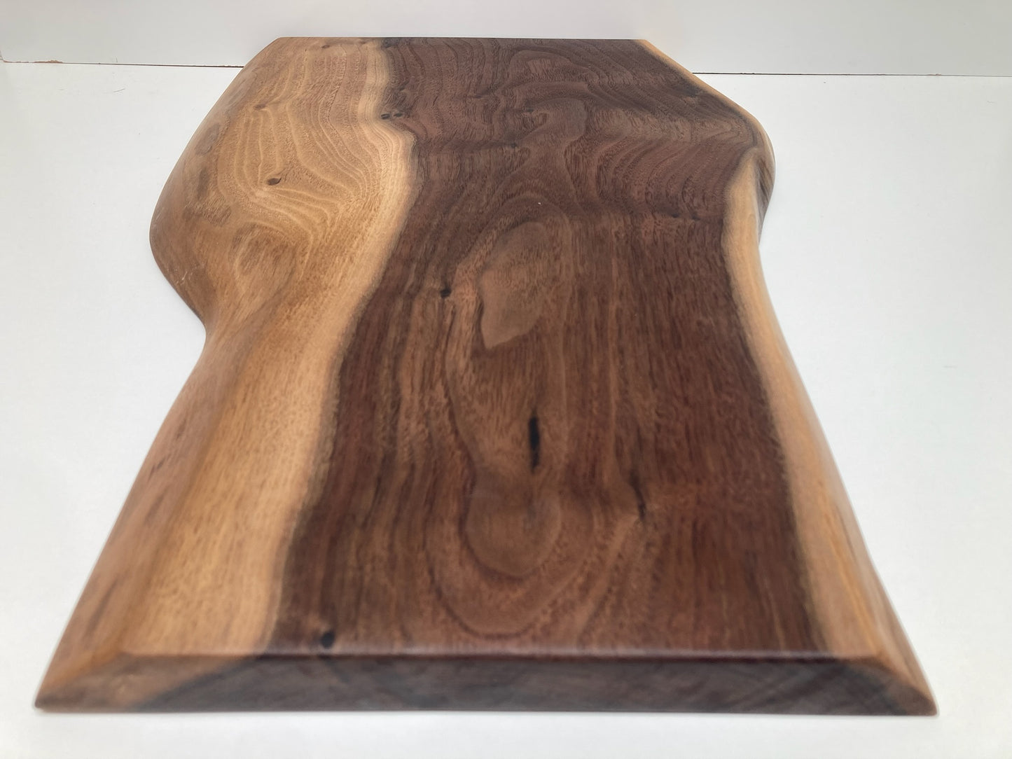 Dual Live Edge Walnut “Ham-Shaped” Board (23LA01)