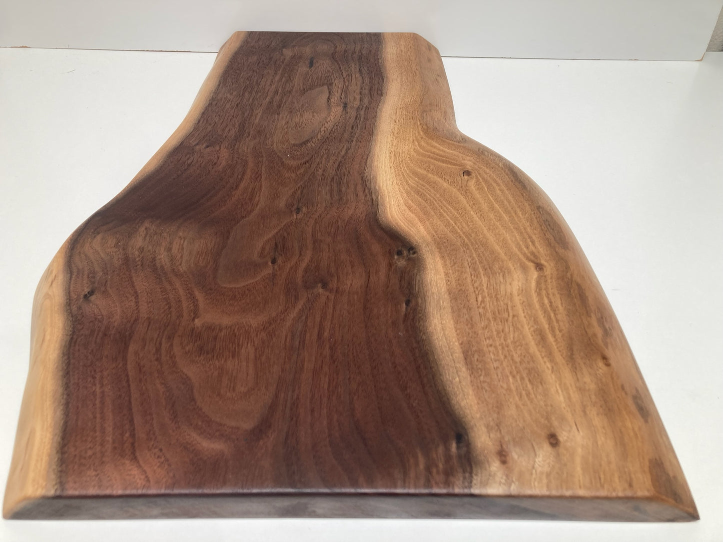 Dual Live Edge Walnut “Ham-Shaped” Board (23LA01)