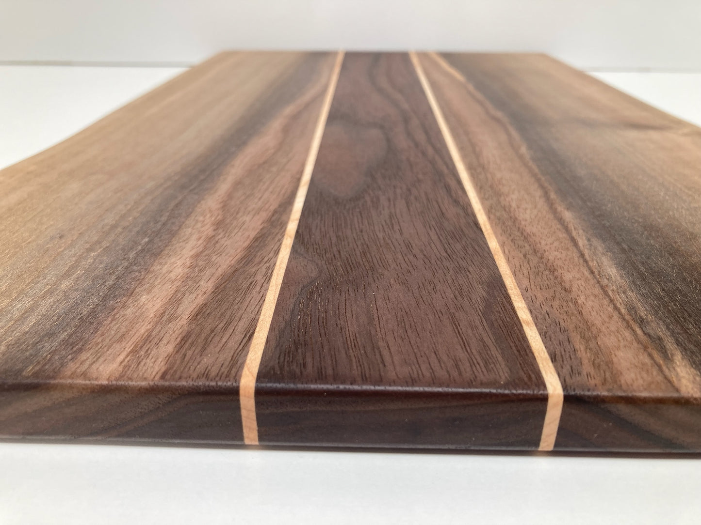 Large Joined Wood and Live Edge Walnut/Maple Board (P)