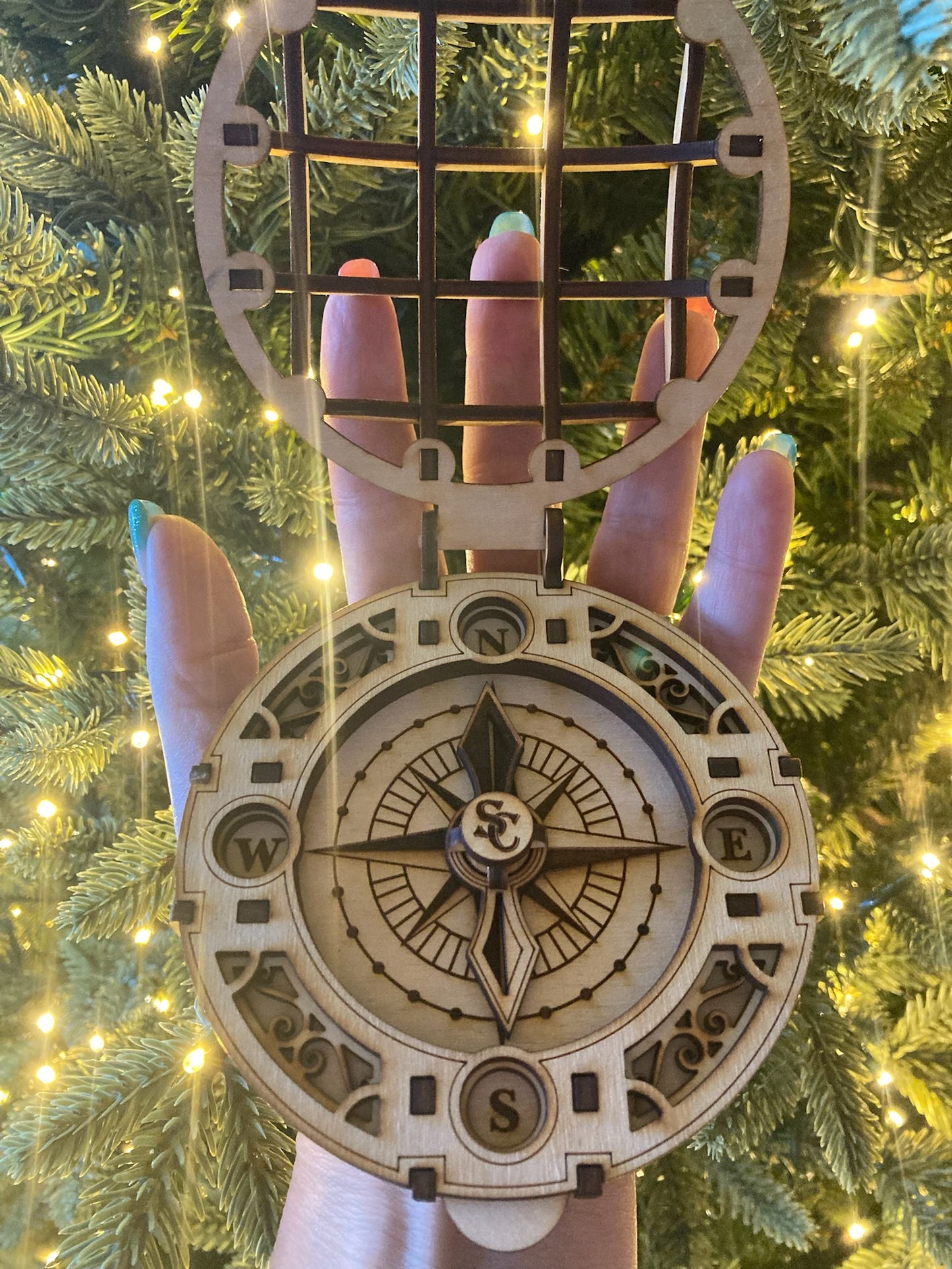 Santa’s Compass with QR Code to “track” Santa