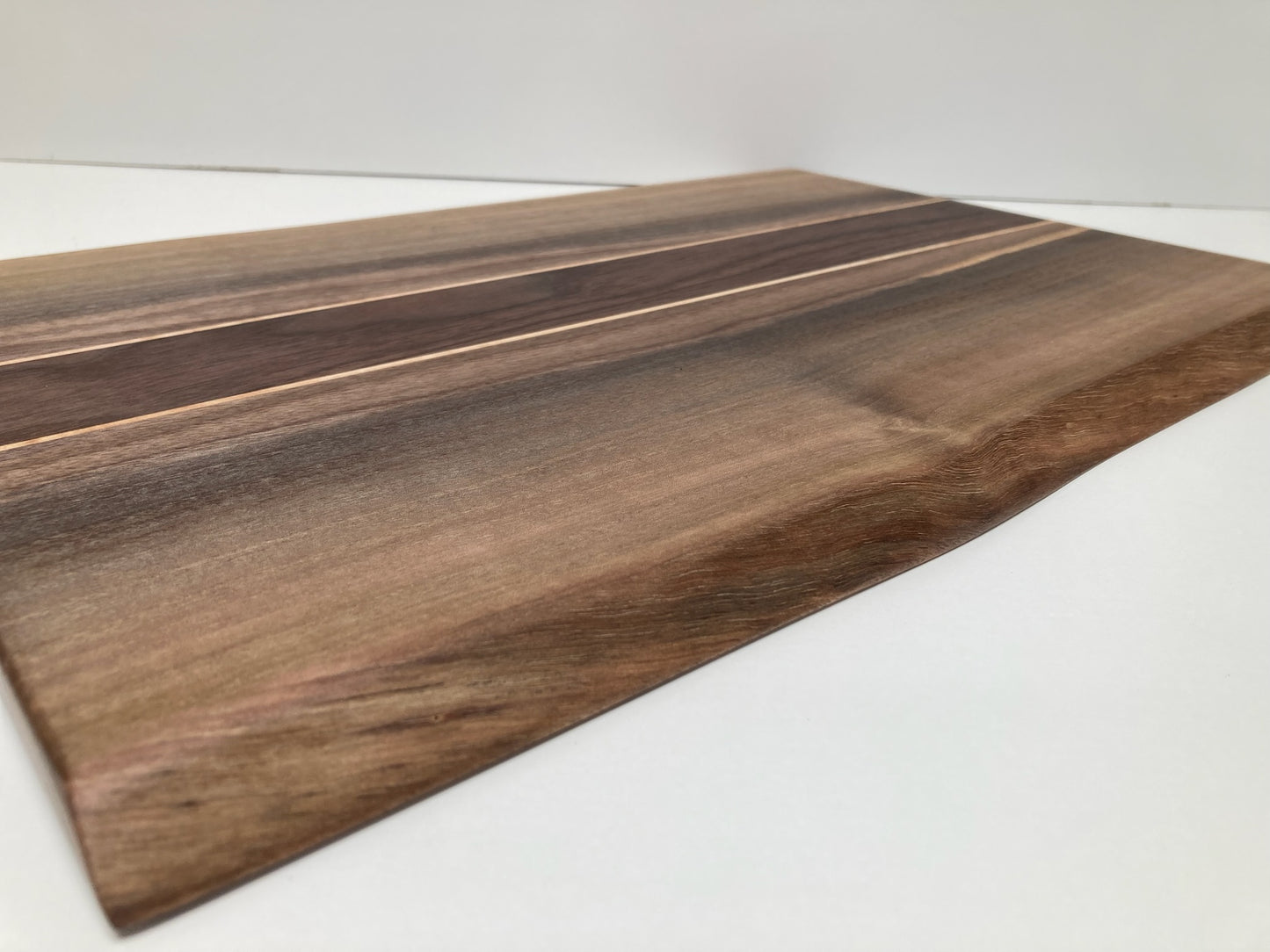 Large Joined Wood and Live Edge Walnut/Maple Board (P)
