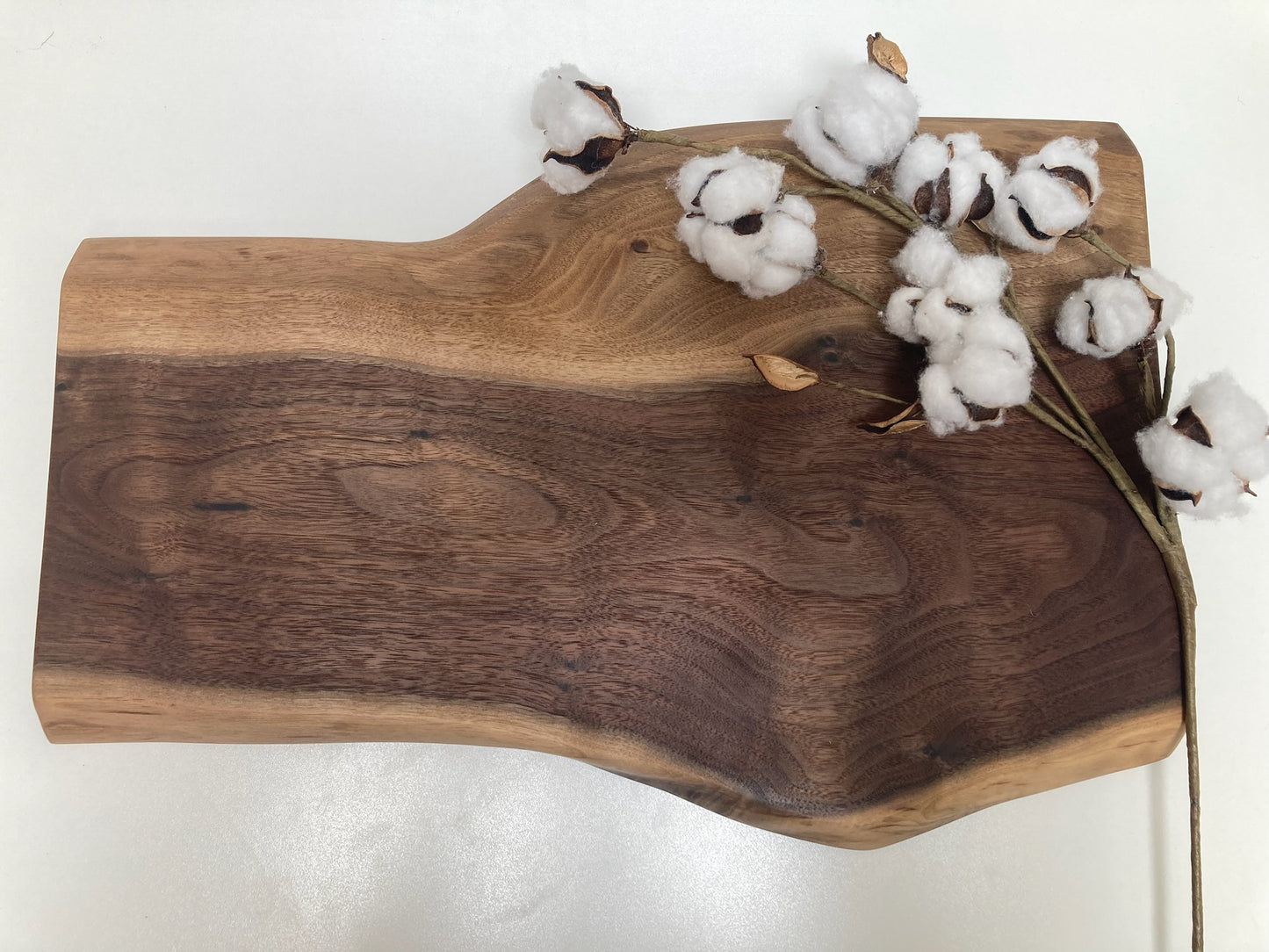 Dual Live Edge Walnut “Ham-Shaped” Board (23LA01)