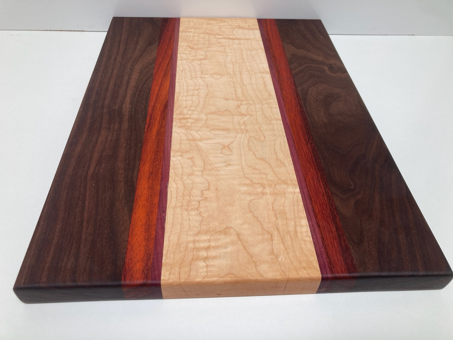 Mixed Walnut, Maple, Padauk & Purpleheart Joined Board (23MC01)