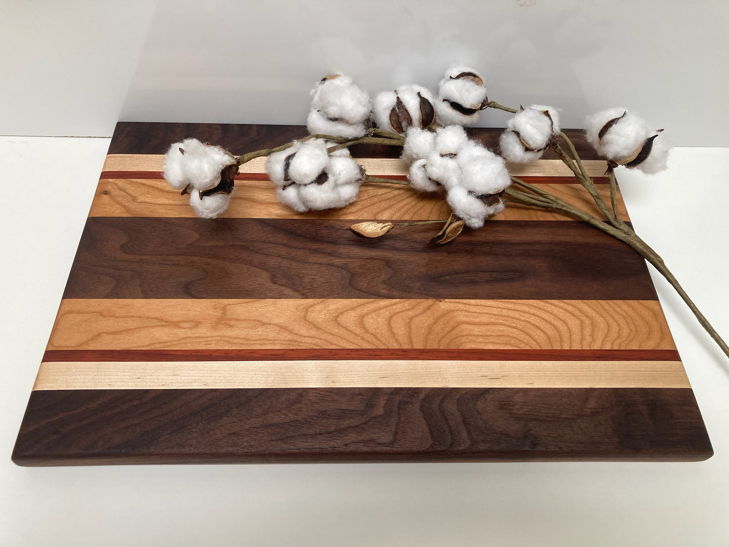 Mixed Walnut, Maple, Padauk & Cherry Joined Board (23MG01)
