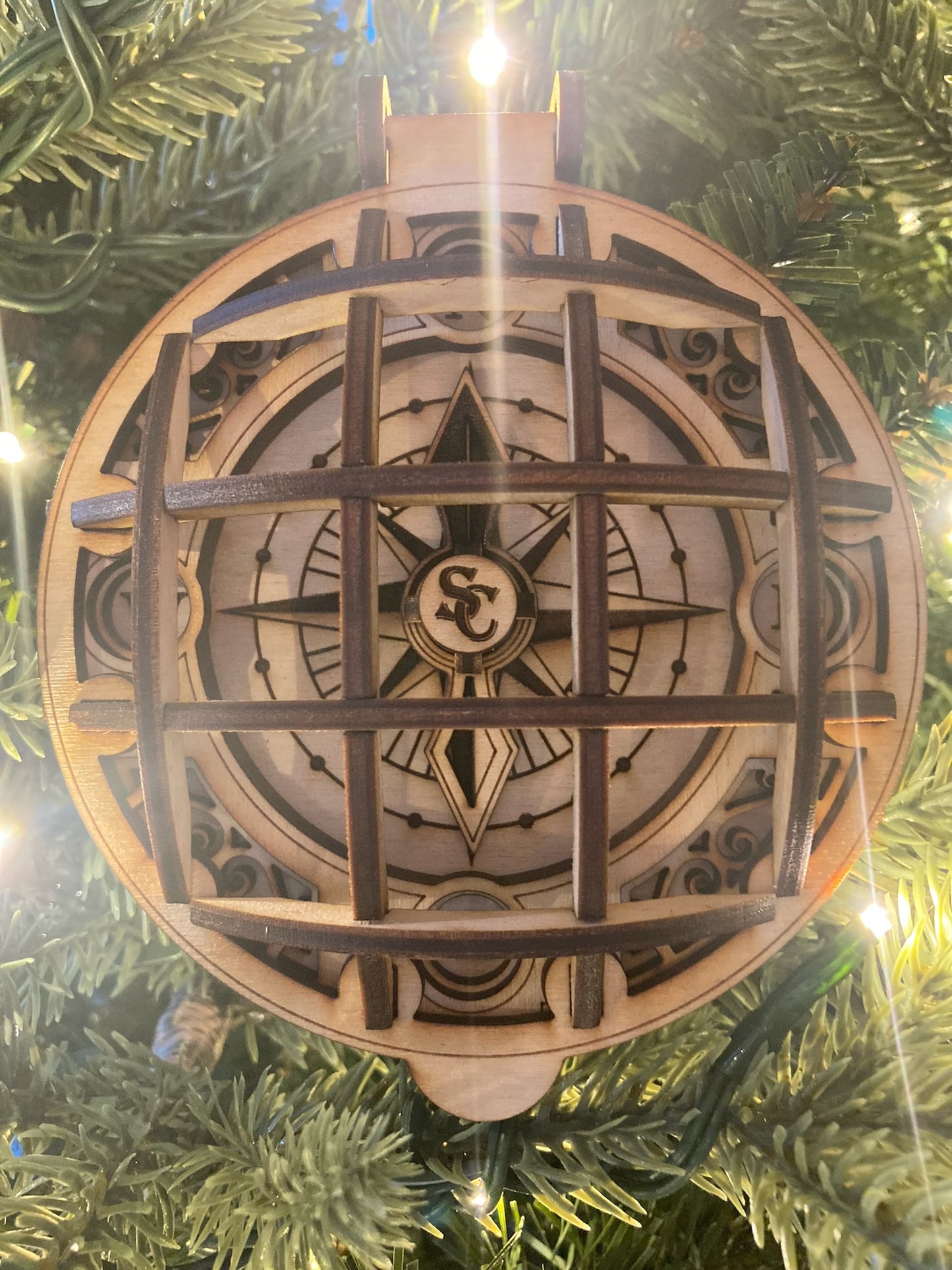 Santa’s Compass with QR Code to “track” Santa
