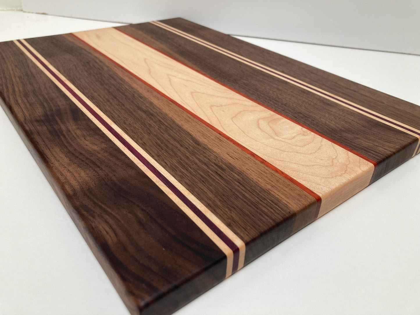 Mixed Black Walnut, Maple, Purple Heart & Padauk Joined Board (Q)