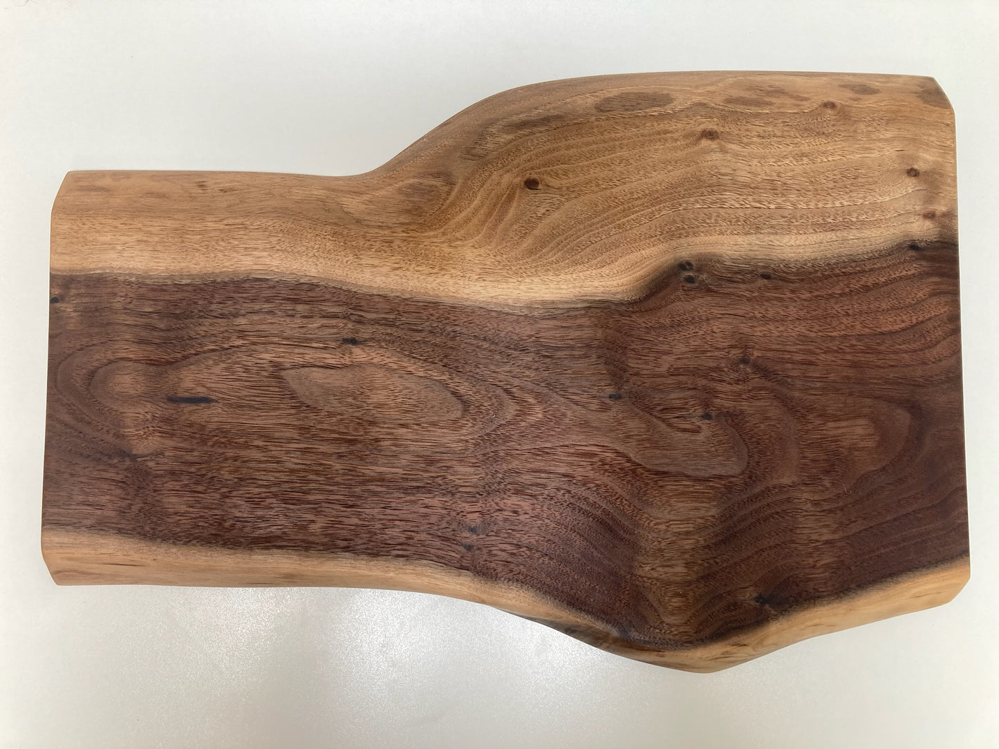 Dual Live Edge Walnut “Ham-Shaped” Board (23LA01)