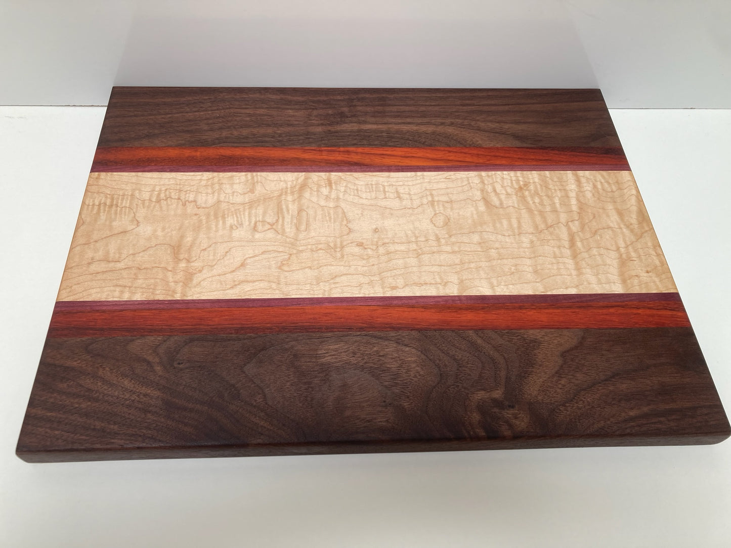 Mixed Walnut, Maple, Padauk & Purpleheart Joined Board (23MC01)