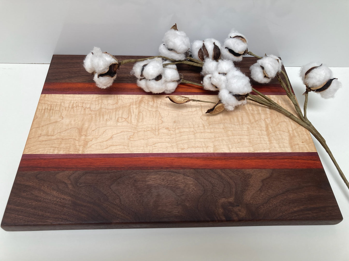 Mixed Walnut, Maple, Padauk & Purpleheart Joined Board (23MC01)