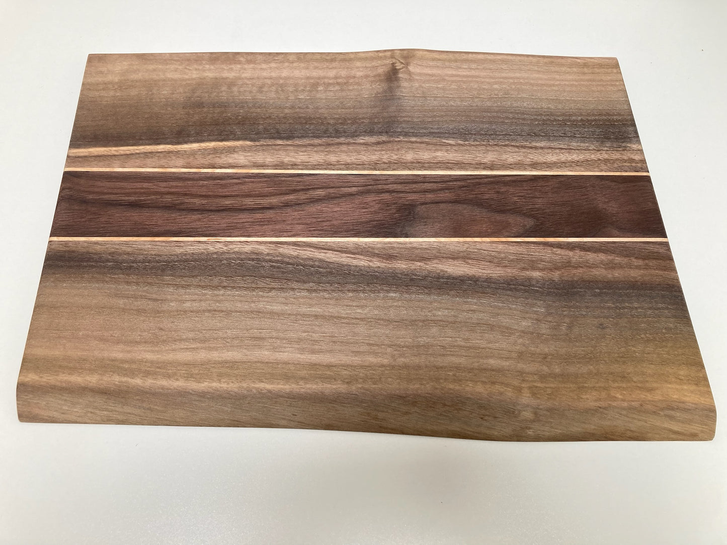 Large Joined Wood and Live Edge Walnut/Maple Board (P)