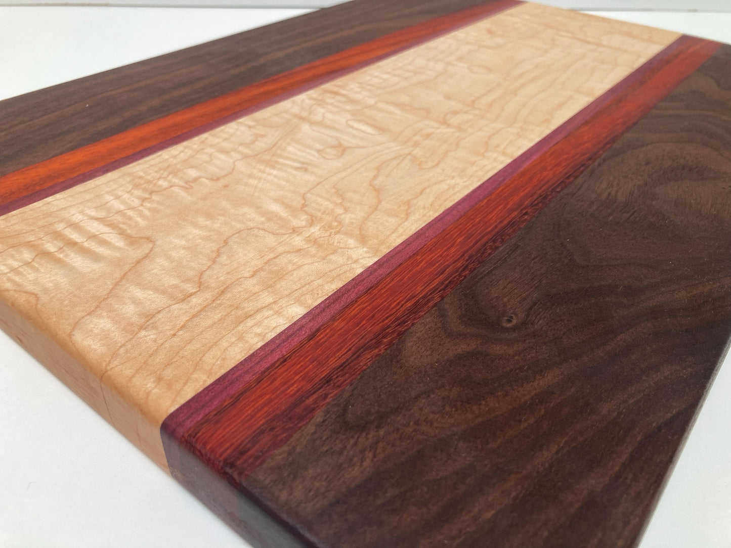 Mixed Walnut, Maple, Padauk & Purpleheart Joined Board (23MC01)