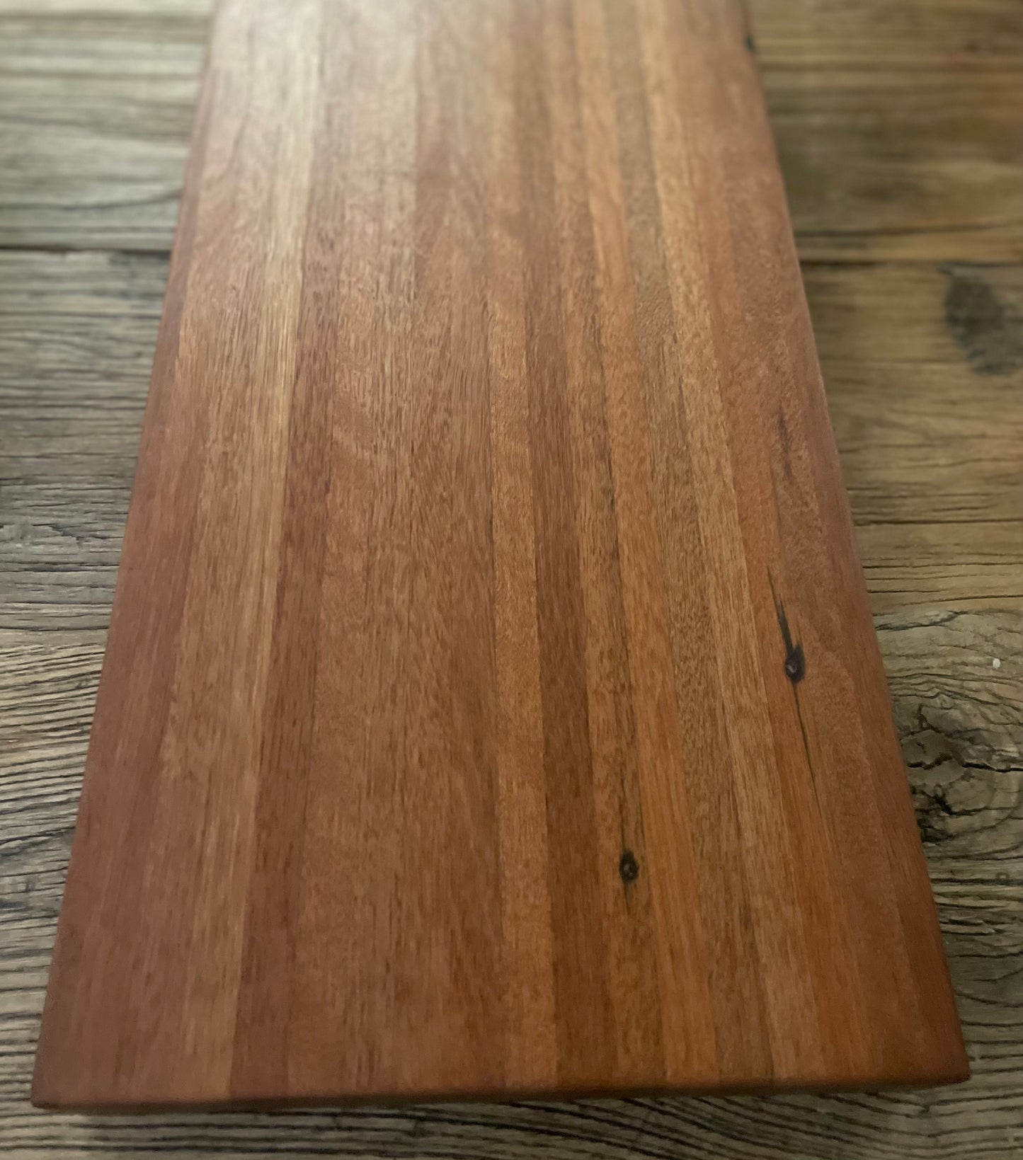 25M016 - Mixed Joined Mahogany Board - Reclaimed YMCA