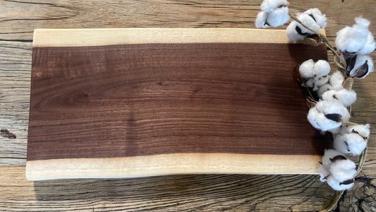 25L028 - Dual Live Edge Walnut Board