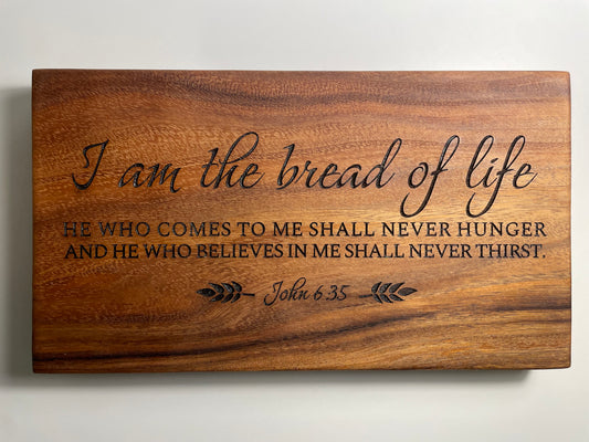 23SAD02 - Small Solid Engraved Raintree Bread Board