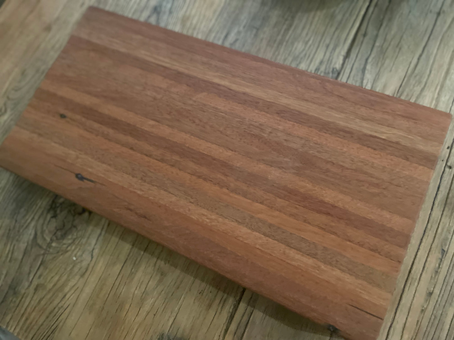 25M016 - Mixed Joined Mahogany Board - Reclaimed YMCA