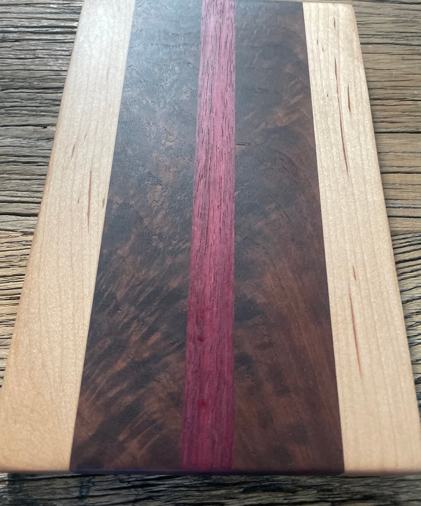 25M019 - Tiny Mixed Maple, Walnut & Purpleheart Board