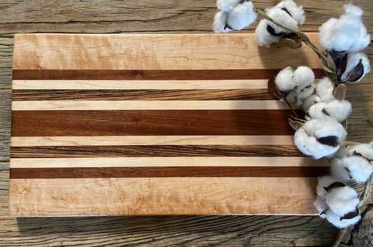 25M020 - Mixed Maple, Sapele & Zebra  Board