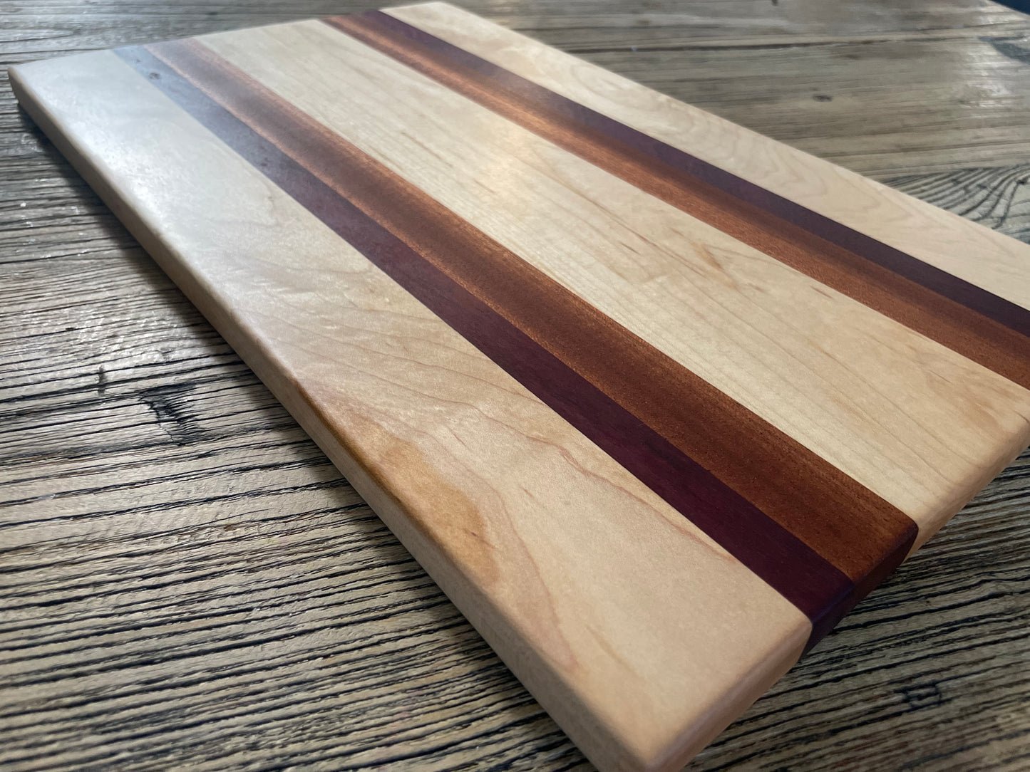 25M024 - Mixed Maple, Purpleheart & Sapele Board