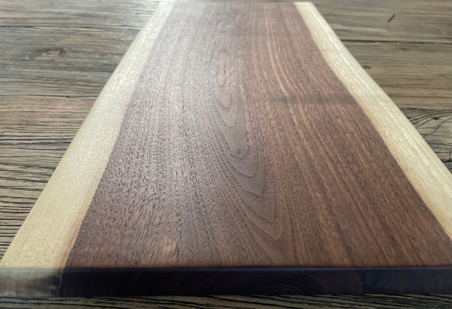 25L028 - Dual Live Edge Walnut Board