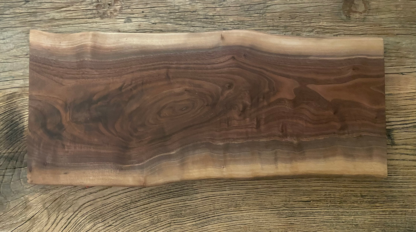 25L030 - Dual Live Edge Walnut Board