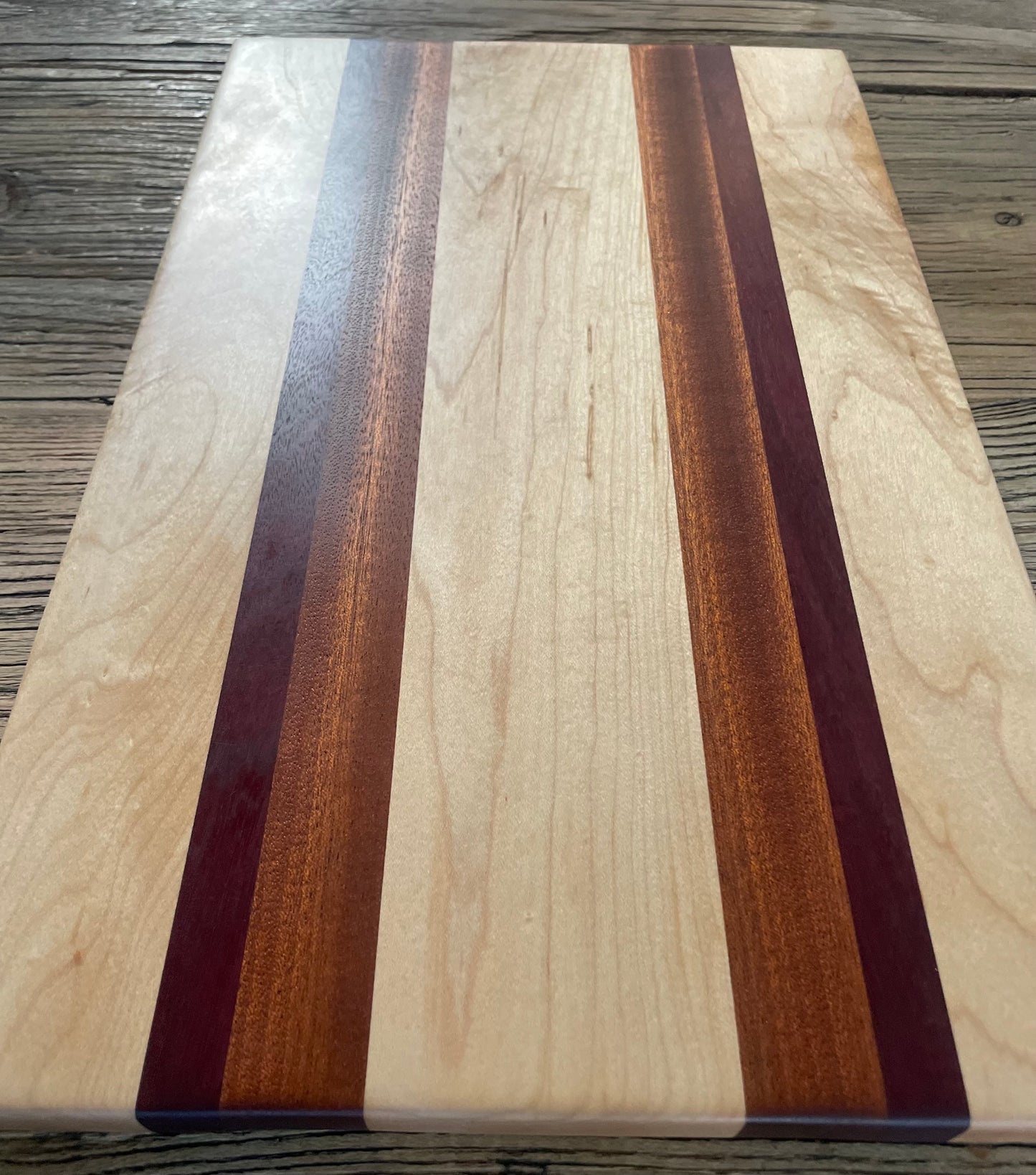 25M024 - Mixed Maple, Purpleheart & Sapele Board
