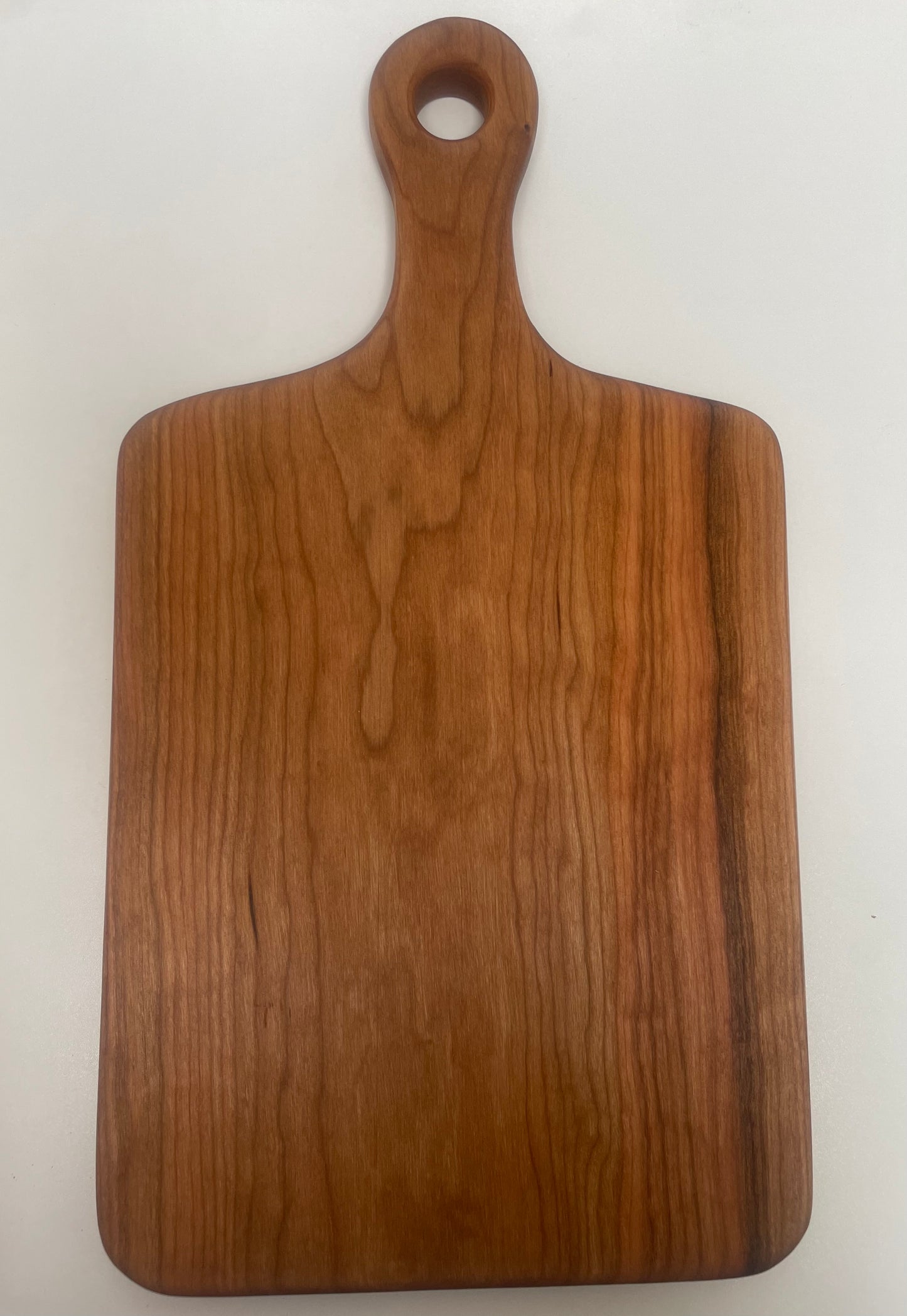 24H002 - Large Solid Cherry Engraved Handle Board