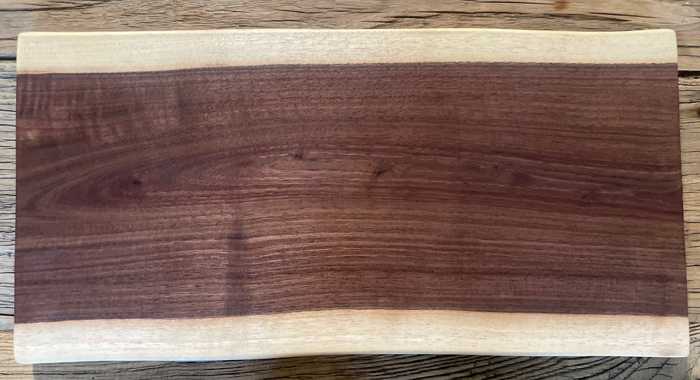 25L028 - Dual Live Edge Walnut Board