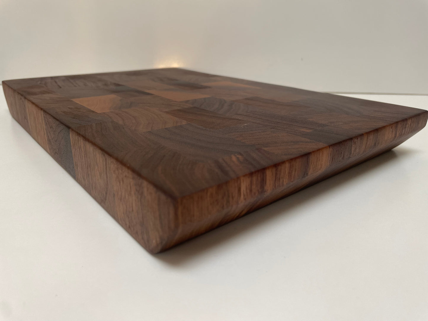 24E003 - End Grain Joined Walnut Brick Pattern w/Champered "Handles"