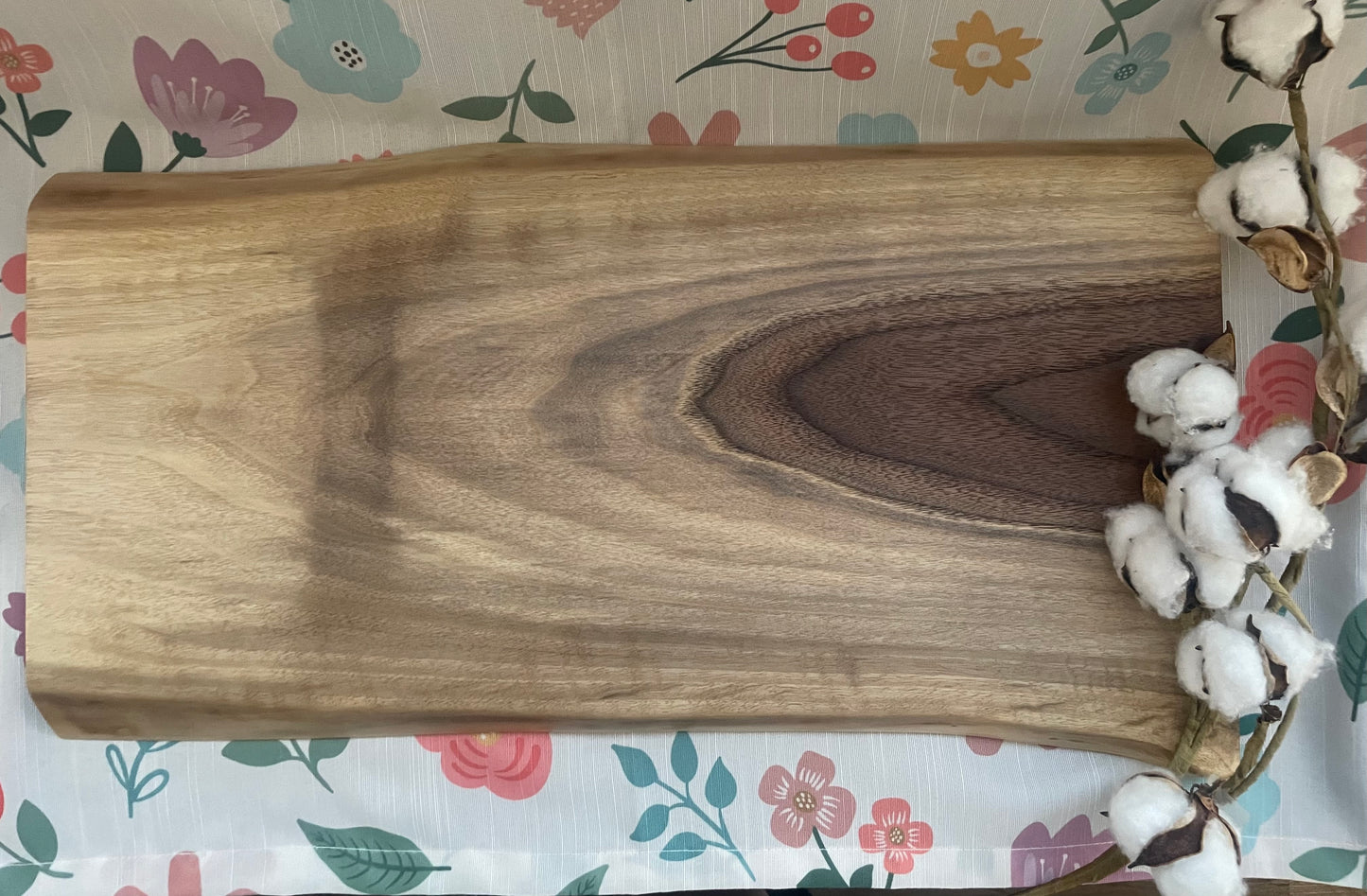 24L010 - Dual Live Edge Sappy Walnut Board