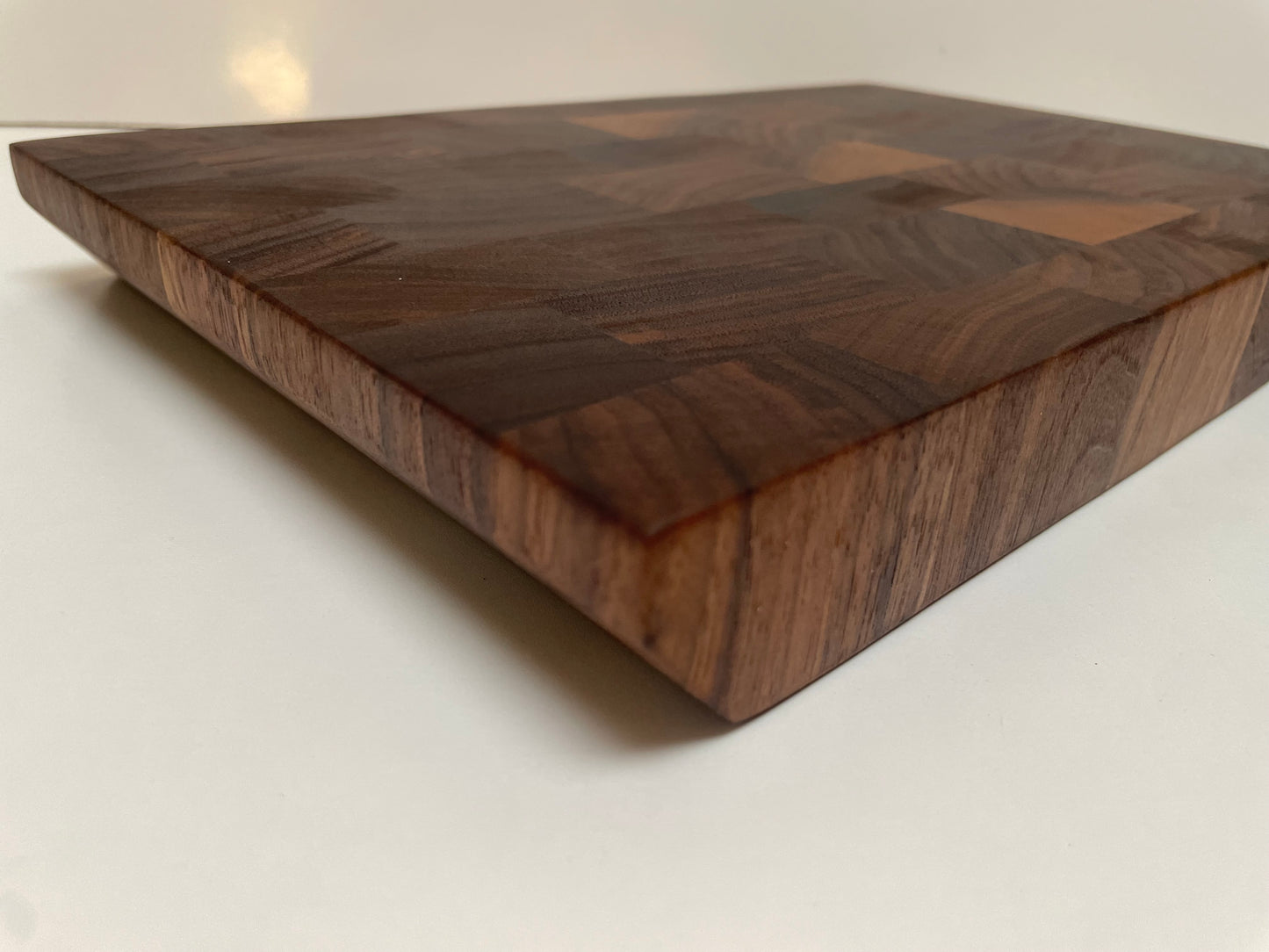 24E003 - End Grain Joined Walnut Brick Pattern w/Champered "Handles"