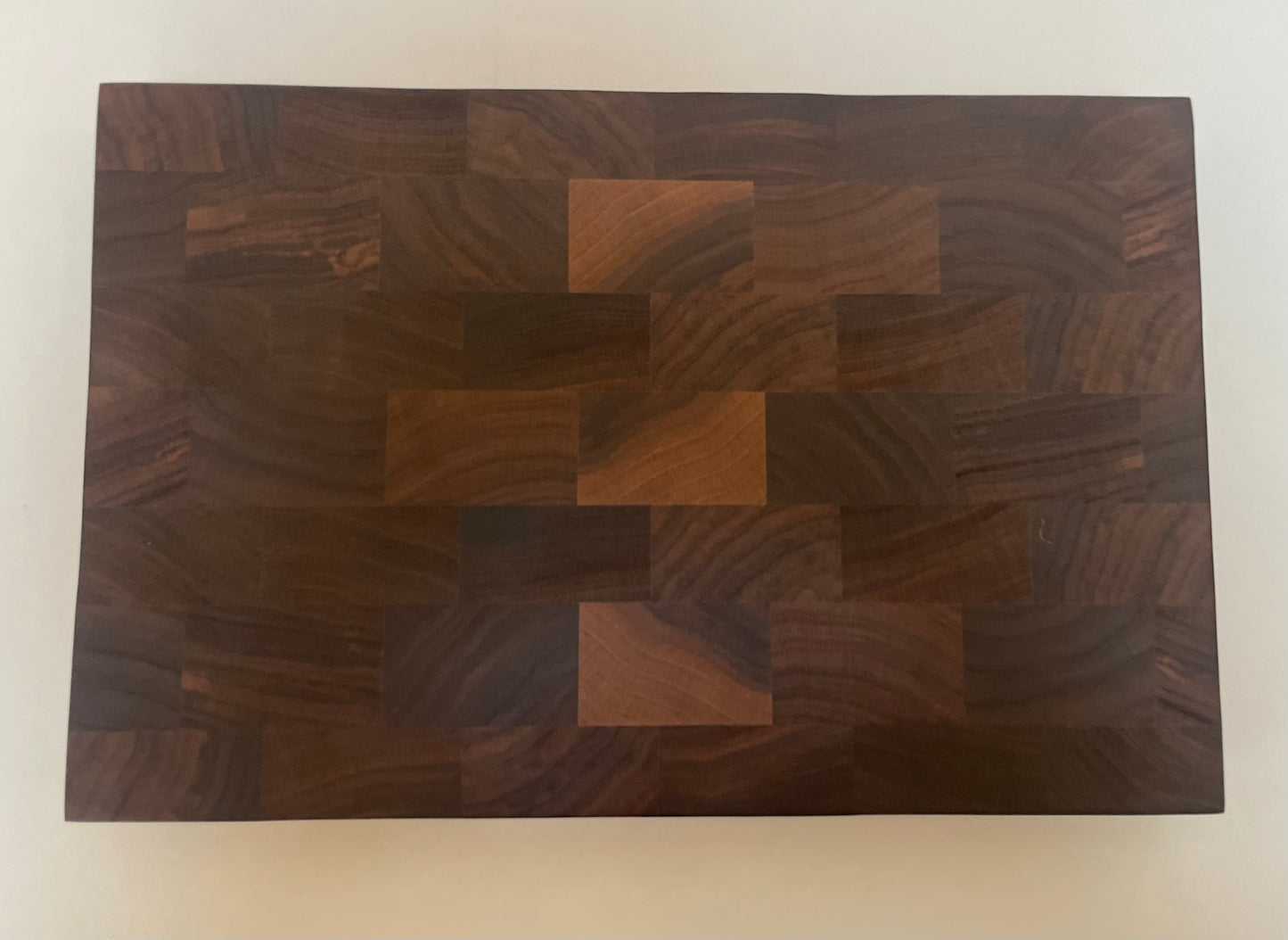 24E003 - End Grain Joined Walnut Brick Pattern w/Champered "Handles"