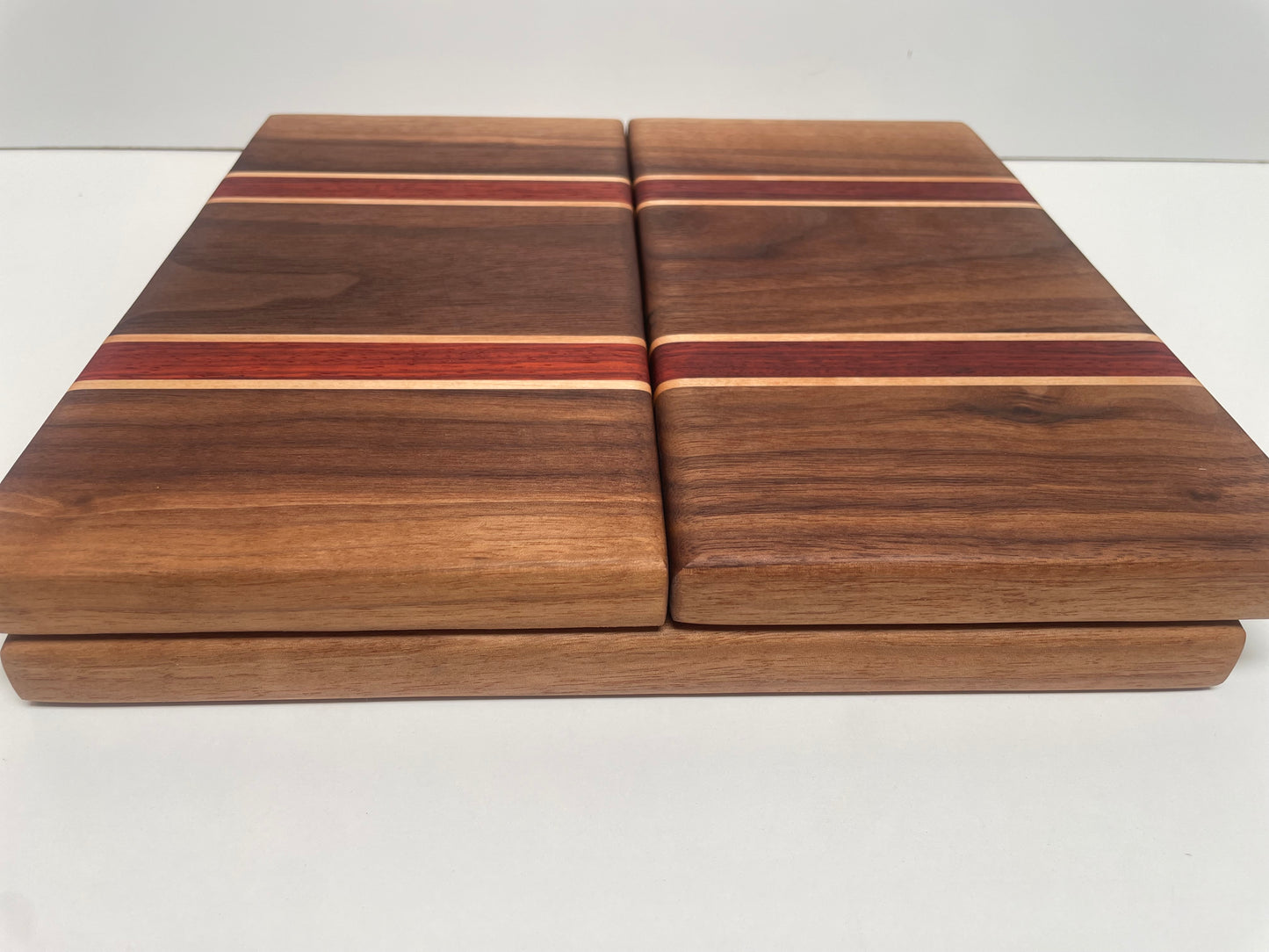 23MZ01 - 3 Piece Set - Mixed Walnut w/Maple & Padauk Stripes