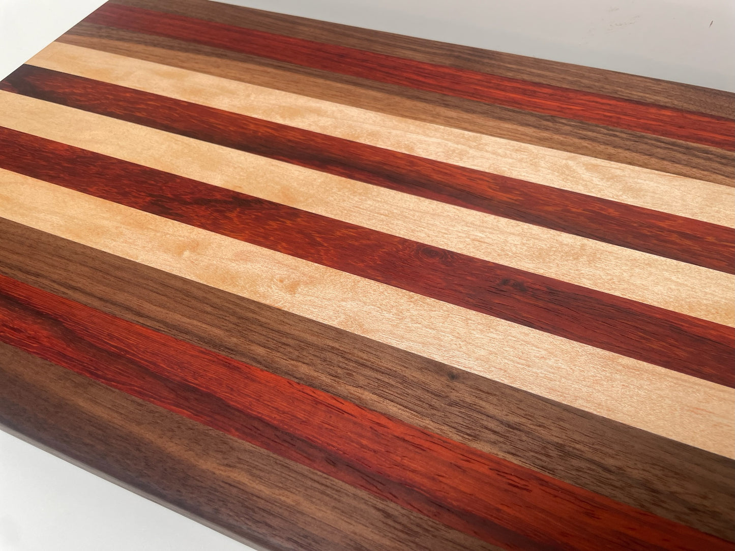 Mixed Black Walnut, Maple & Padauk Joined Stripes Board (23MS01)