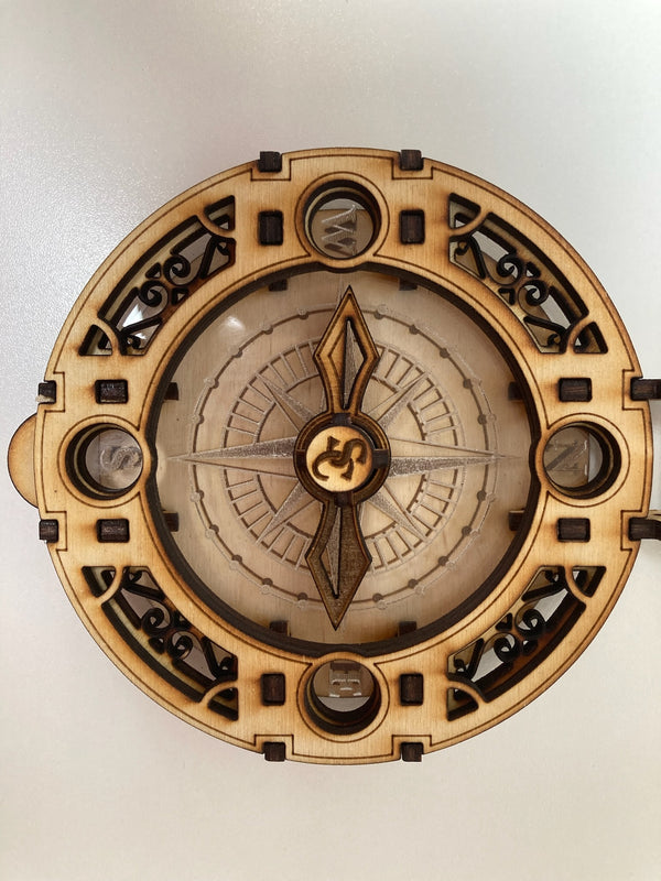 Santa’s Compass with QR Code to “track” Santa – Wooten Hand Crafted