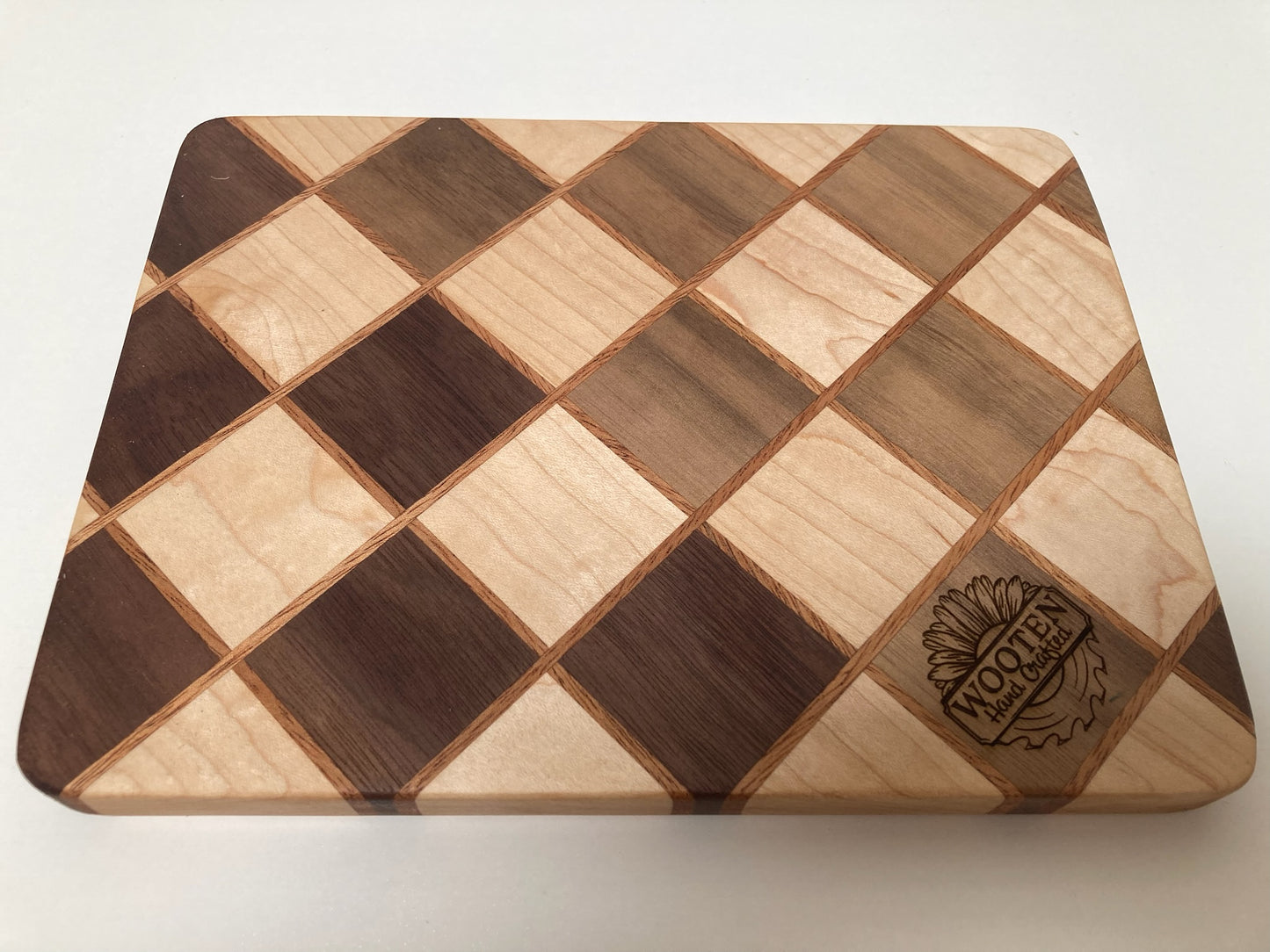 Maple, Sapele & Walnut Checkerboard Style Small Board