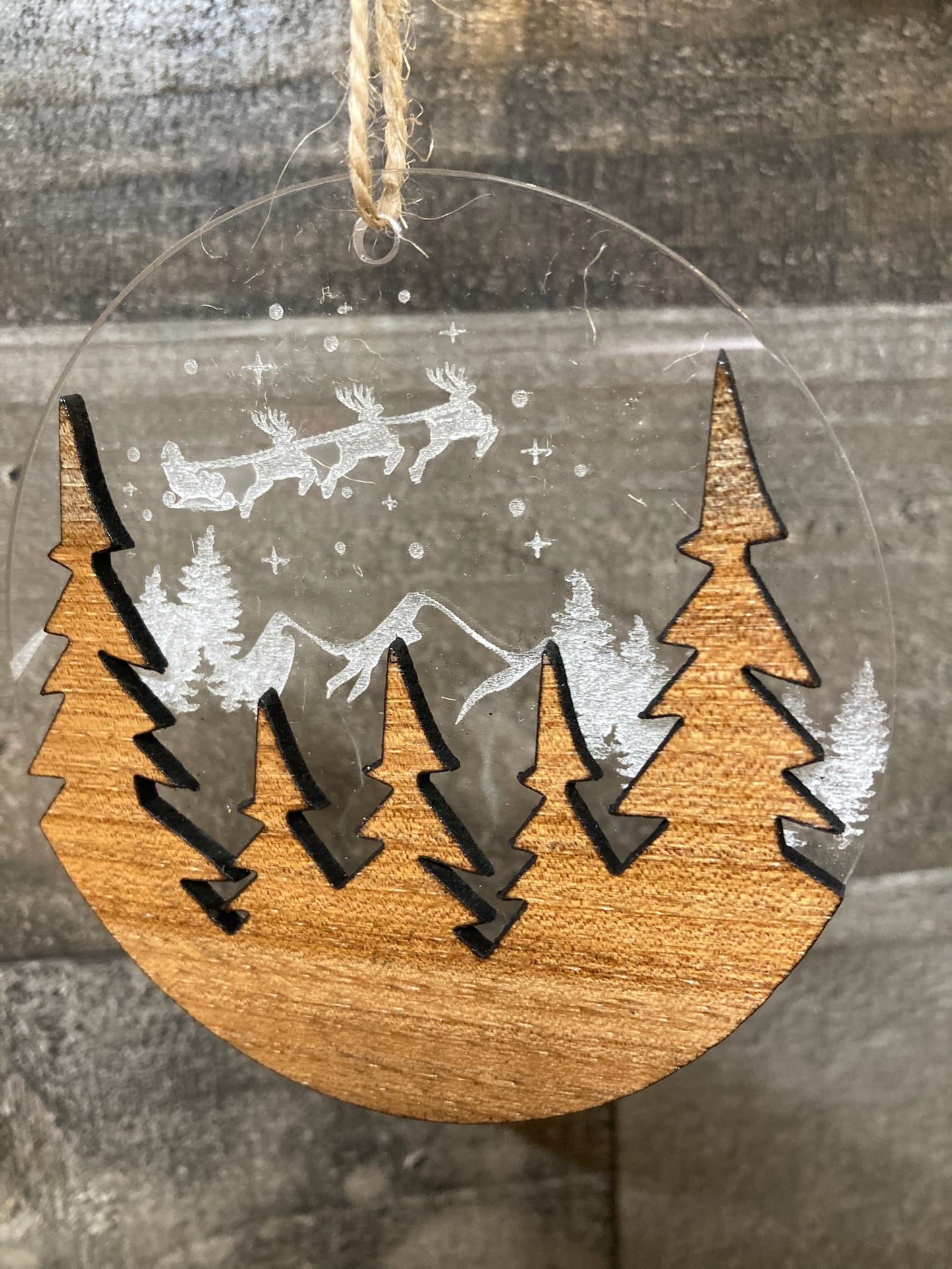 Trees Wood & Acrylic Ornaments Collection