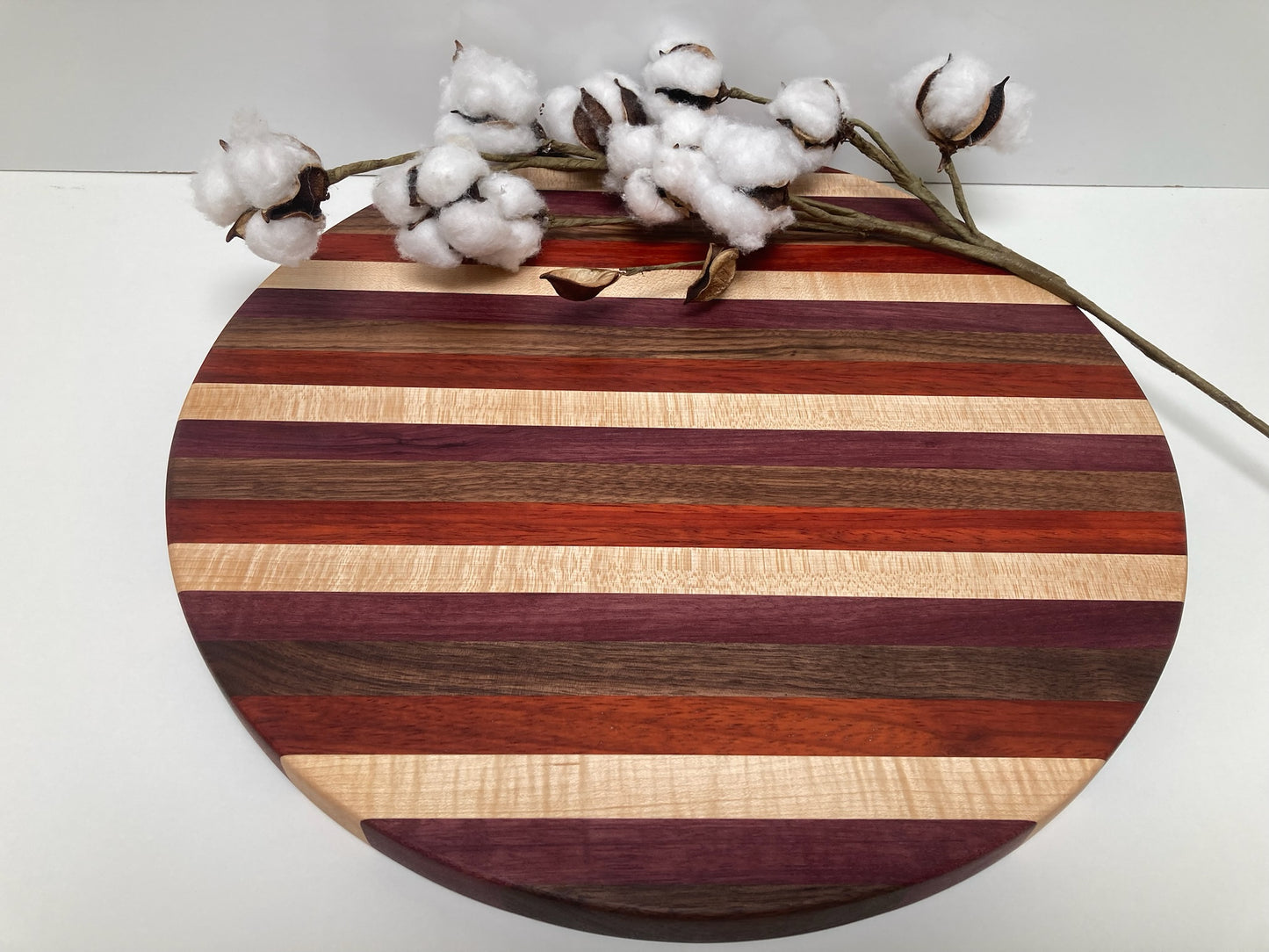 Mixed Walnut, Maple, Padauk & Purple Heart Turn Table (23SG01)