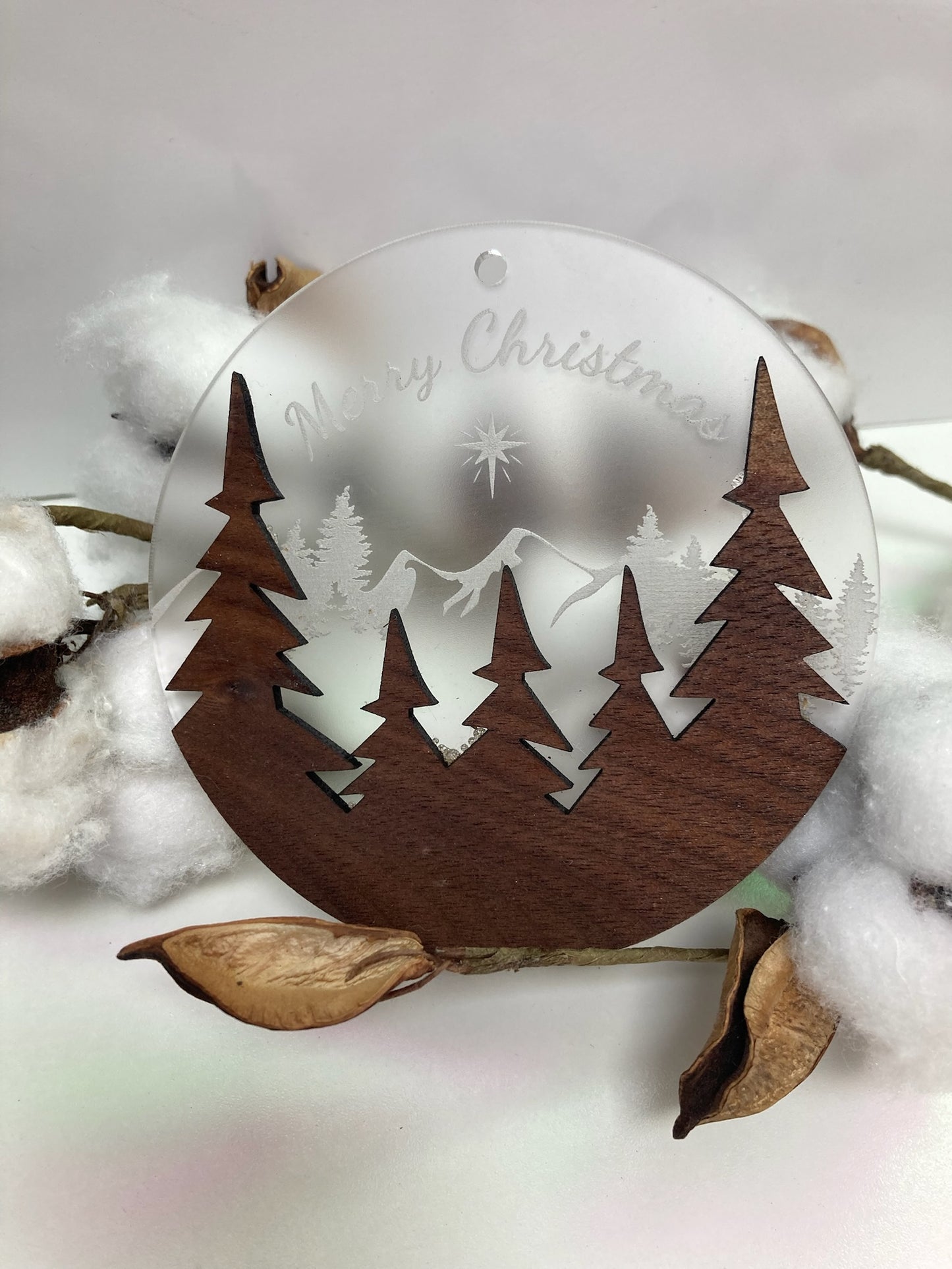 Trees Wood & Acrylic Ornaments Collection