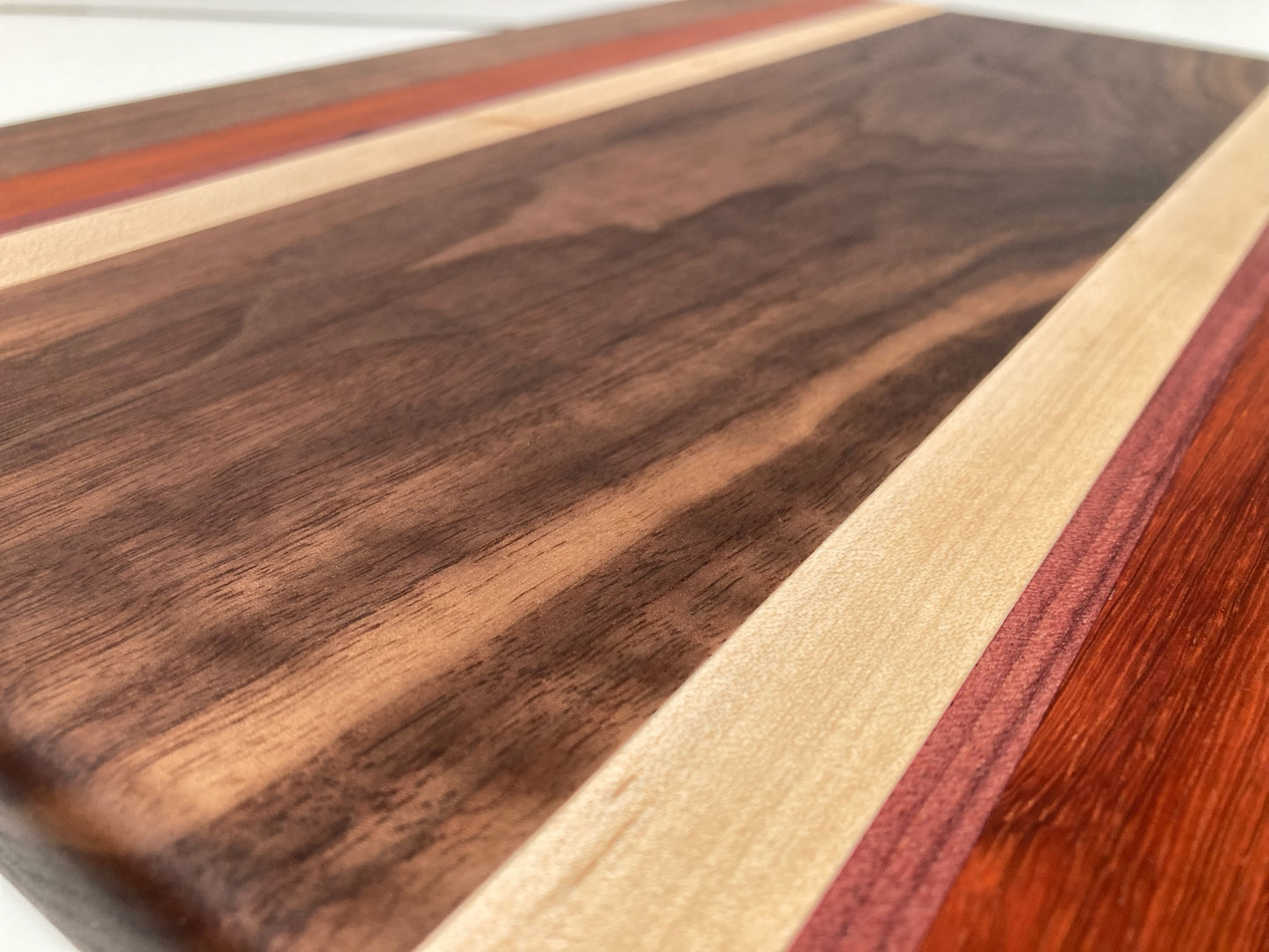 Mixed Walnut, Padauk, Purpleheart & Maple Joined Board (23MI01)