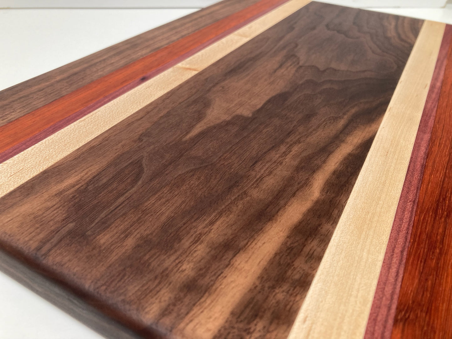 Mixed Walnut, Padauk, Purpleheart & Maple Joined Board (23MI01)