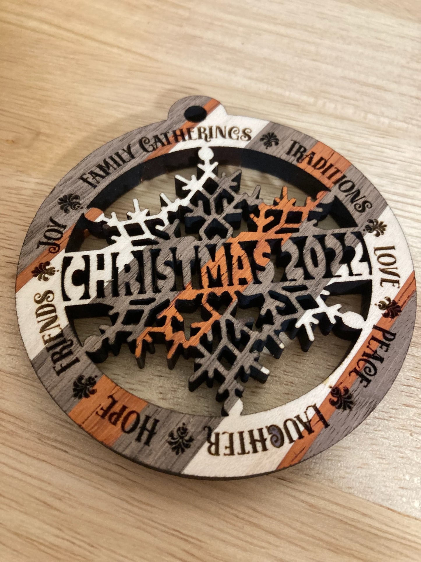 Christmas 2022 Mixed Wood Ornament Collection