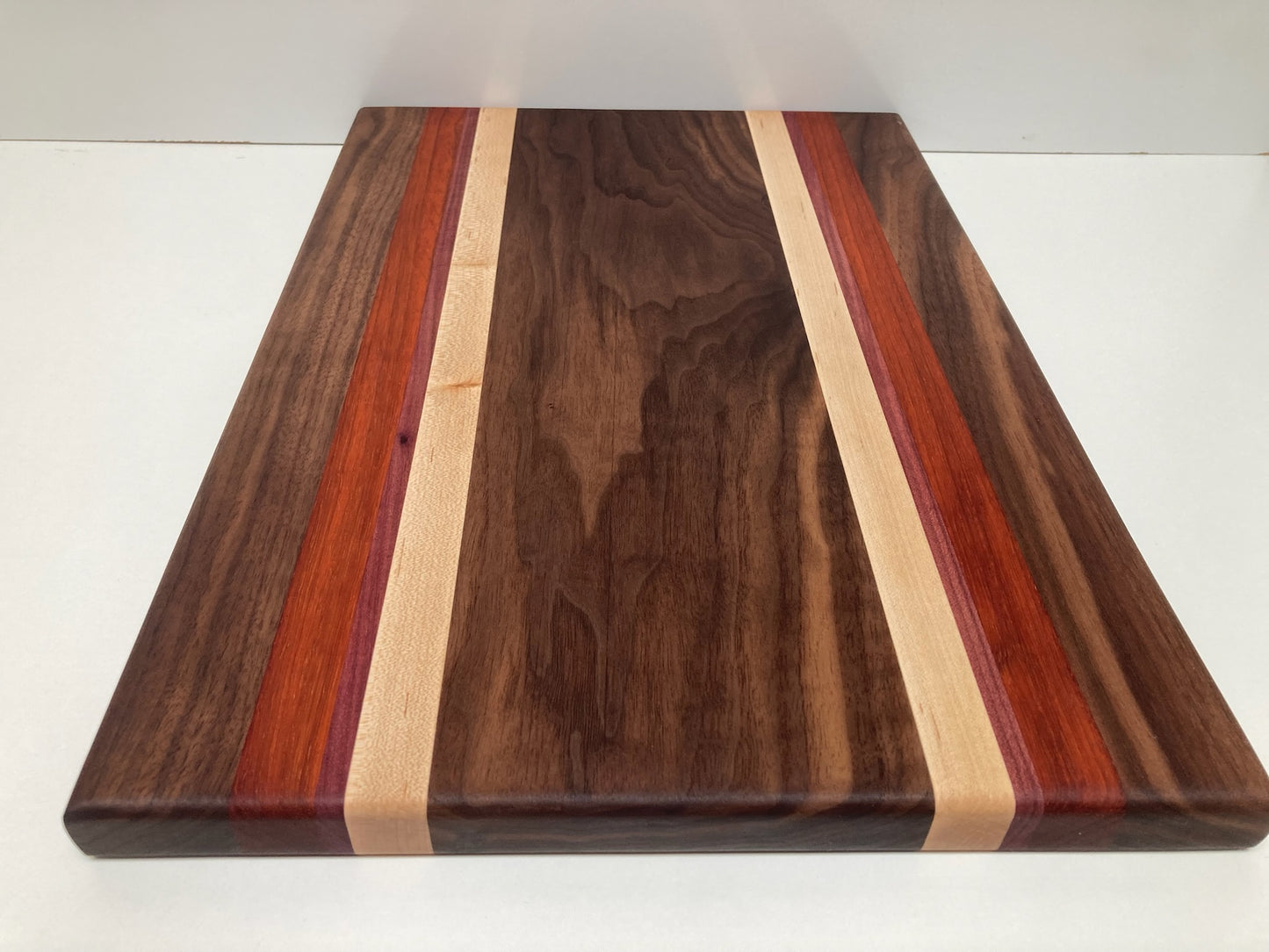 Mixed Walnut, Padauk, Purpleheart & Maple Joined Board (23MI01)