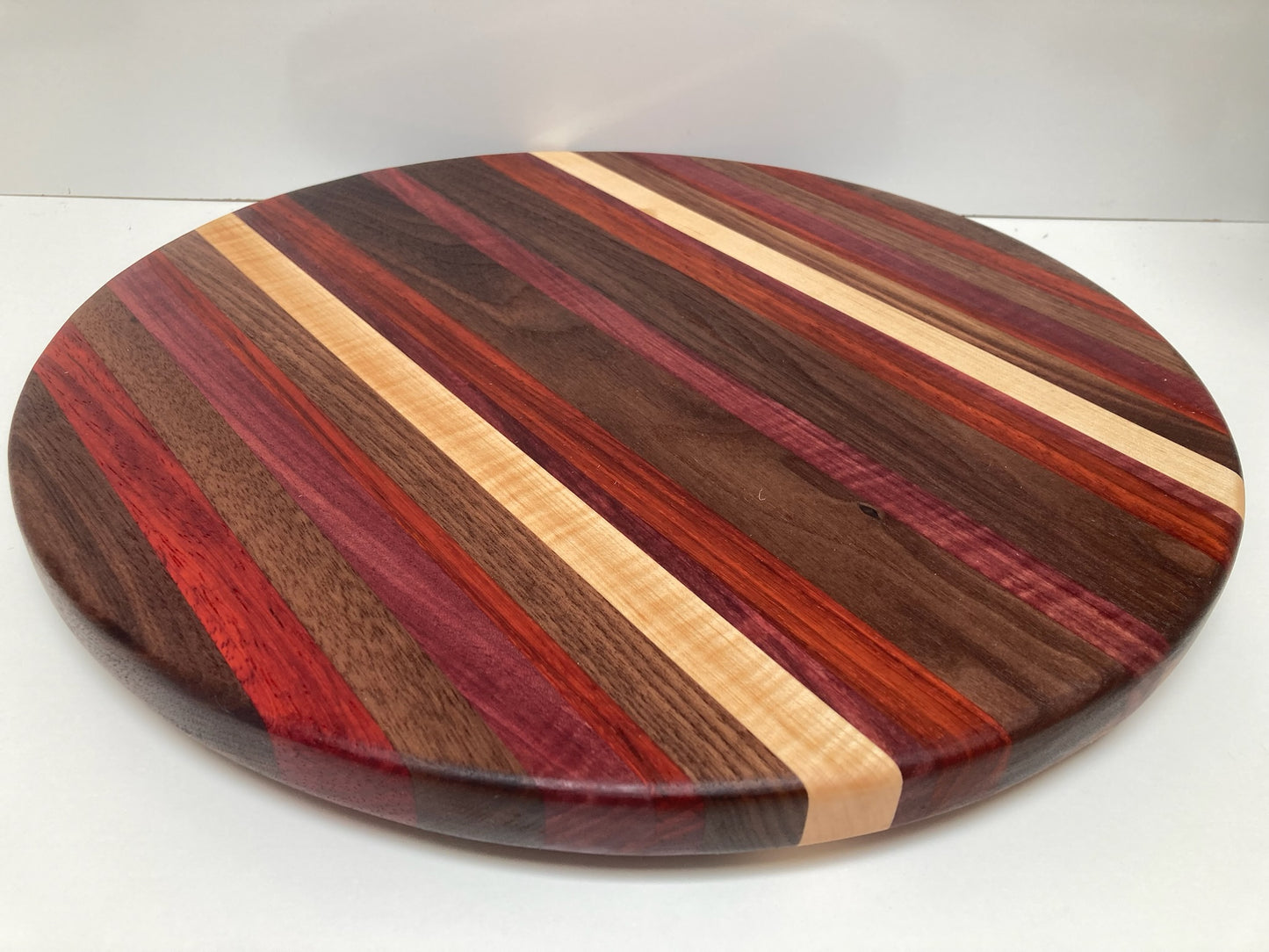 Mixed Walnut, Maple, Padauk & Purple Heart Turn Table (23SF01)